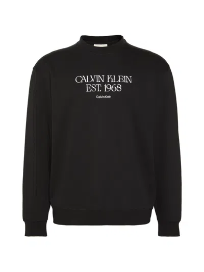 Calvin Klein Logo-print Sweater In Black
