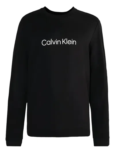 Calvin Klein Logo-print Sweatshirt In Black