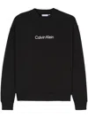 Calvin Klein Logo-print Sweatshirt In Black Silver