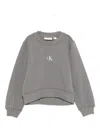 Calvin Klein Logo-print Sweatshirt In Neutral