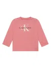 Calvin Klein Logo-print Sweatshirt In Pink