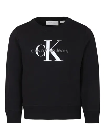 Calvin Klein Logo-print Sweatshirt In Schwarz