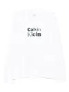 Calvin Klein Logo-print Sweatshirt In White