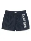Calvin Klein Medium Drawstring Swim Shorts With Back Pocket In Blau