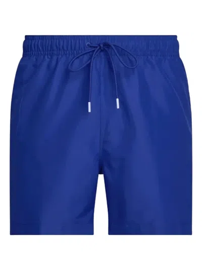 Calvin Klein Logo-print Swim Shorts In Blue