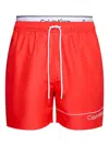 Calvin Klein Logo-print Swim Shorts In Red