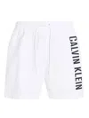 Calvin Klein Logo-print Swim Shorts In White