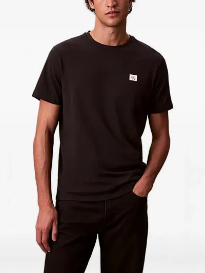 Calvin Klein Logo-print T-shirt In Brown