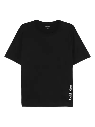 Calvin Klein Logo-print T-shirt In Black