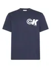 Calvin Klein Logo-print T-shirt In Blue