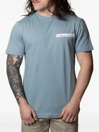 Calvin Klein Logo-print T-shirt In Gray