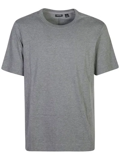Calvin Klein Logo-print T-shirt In Grey