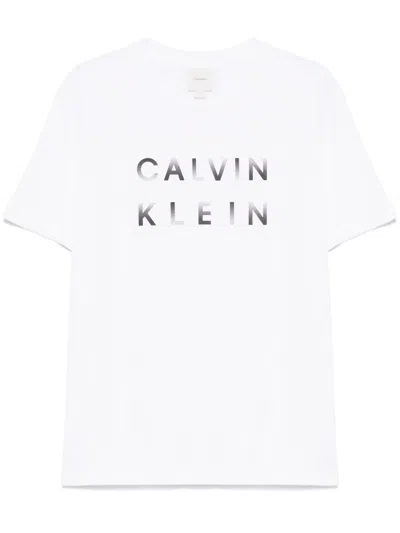 Calvin Klein Logo-print T-shirt In White