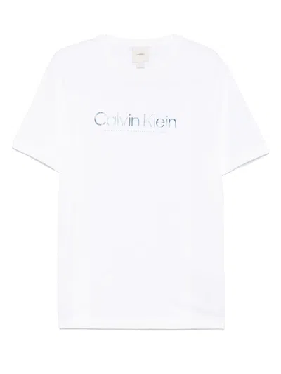 Calvin Klein Logo-print T-shirt In White