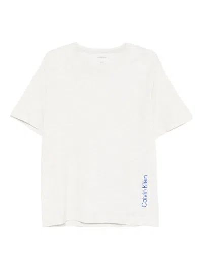 Calvin Klein Logo-print T-shirt In White