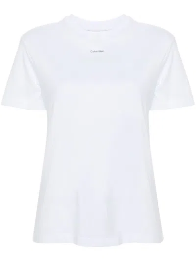 Calvin Klein Logo-print T-shirt In White