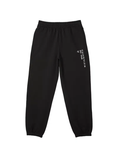 Calvin Klein Logo-print Track Pants In Black