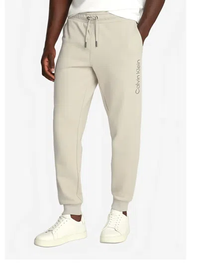 Calvin Klein Logo-print Track Pants In Neutrals