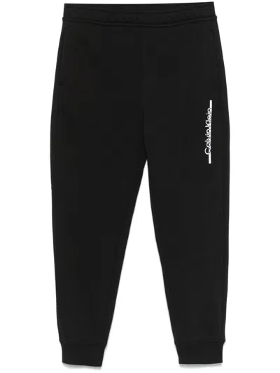 Calvin Klein Logo-print Track Trousers In Black