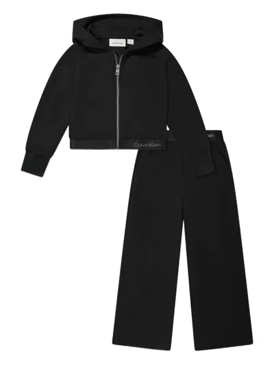 Calvin Klein Kids' Logo-print Tracksuit In Black
