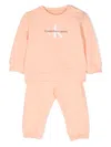 Calvin Klein Logo-print Two-piece Tracksuit Set In Orange
