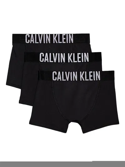Calvin Klein Kids' Logo-print Underwear (set Of Three) In Black