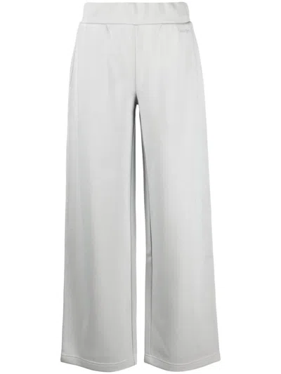 Calvin Klein Logo-print Wide-leg Track Pants In Green