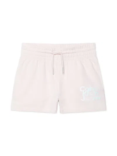 Calvin Klein Kids' Logo-printed Drawstring Shorts In Pink