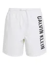 Calvin Klein Logo-printed Swim Shorts In White