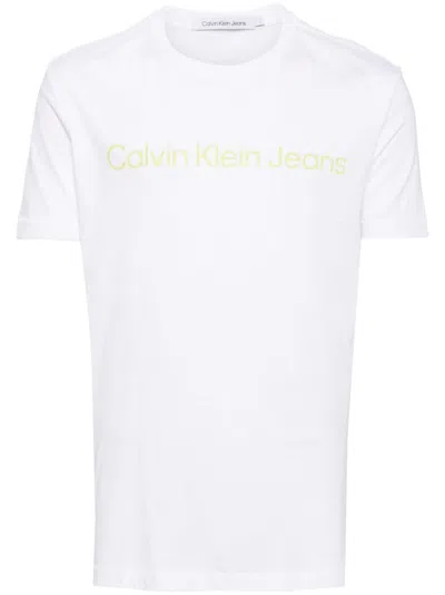Calvin Klein Logo-printed T-shirt In White