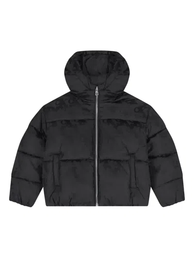Calvin Klein Kids' Logo Puffer Jacket In Black
