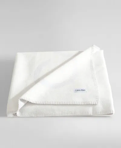 Calvin Klein Logo Reversible Throw, 50" X 70" In Multi