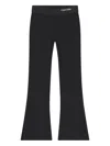 Calvin Klein Logo-ribbed Trousers In Black