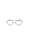 Calvin Klein Logo Round Frame Glasses In Gray