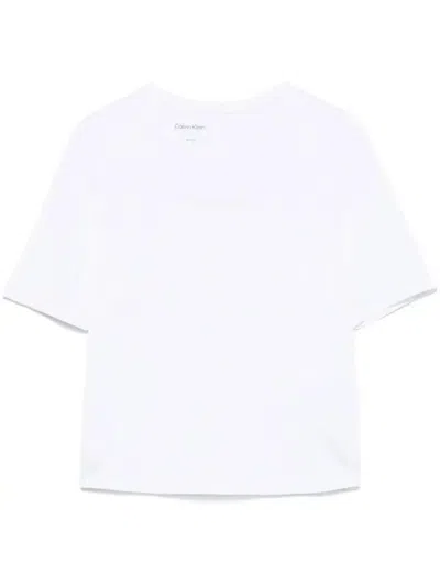 Calvin Klein Logo-rubberised T-shirt In White