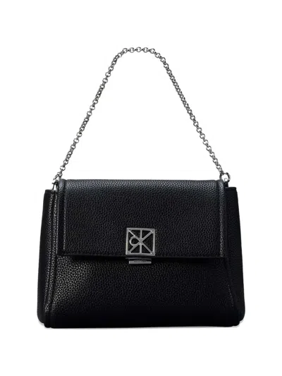 Calvin Klein Logo Shoulder Bag In Black