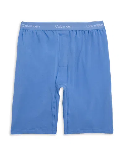 Calvin Klein Logo Sleep Shorts In Blue