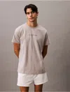 Calvin Klein Logo Sleep T-shirt In Gray