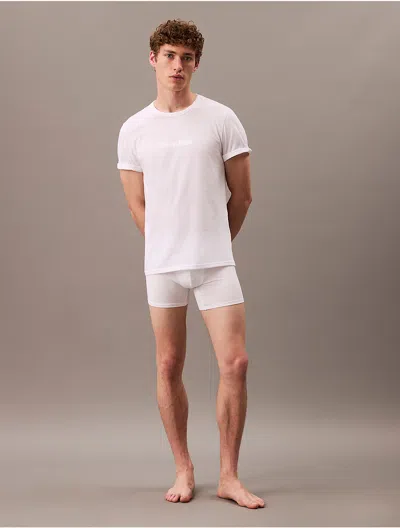 Calvin Klein Logo Sleep T-shirt In White