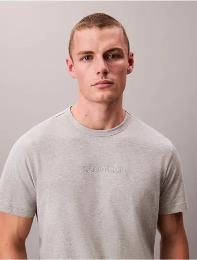 Calvin Klein Logo Sleep T-shirt In Gray