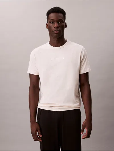 Calvin Klein Logo Sleep T-shirt In Neutral