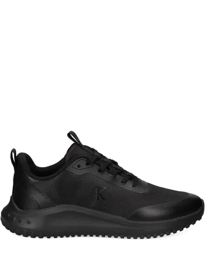 Calvin Klein Logo Sneakers In Black