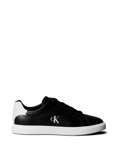 Calvin Klein Logo Sneakers In Black