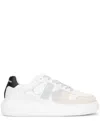 Calvin Klein Panel Contrast Low-top Rubber Sole Sneakers In Neutrals