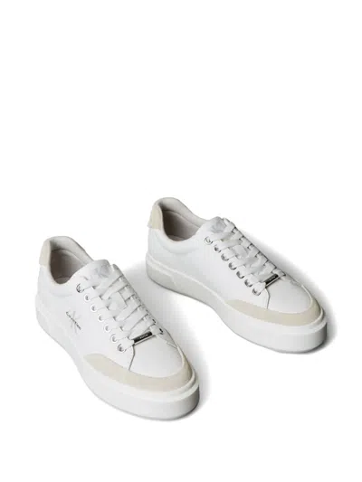 Calvin Klein Logo Sneakers In White