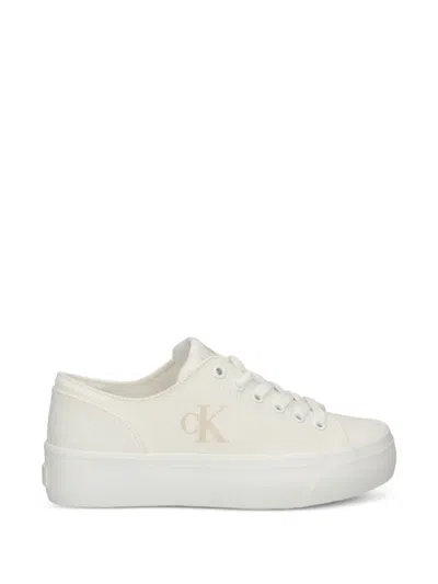 Calvin Klein Logo Sneakers In White