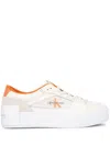 Calvin Klein Low-top Sneakers With Contrast Heel Tab In White