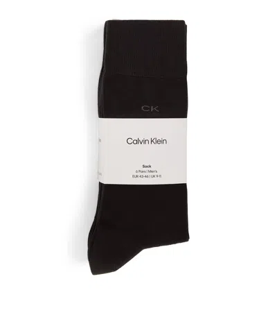 Calvin Klein Logo Socks In Black