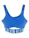 Calvin Klein Logo Sports Top In Blue