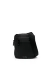 Calvin Klein Logo-stamp Messenger Bag In Black